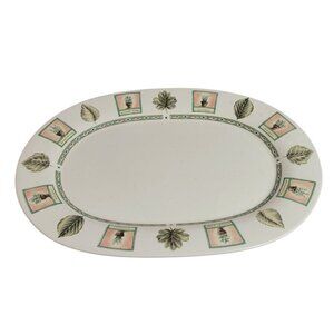 Pfaltzgraff Naturewood Oval Serving Platter Stoneware 14.5" Vintage Made in USA